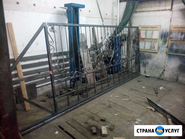 Автоматическикие Откатные ворота кованные,профлист Кимовск - изображение 1
