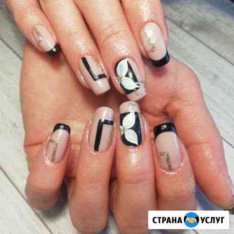 Маникюр гель-лак наращивание Бердск