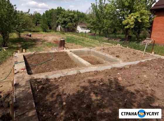Фундаменты, отмостка, стяжка септ Краснодар