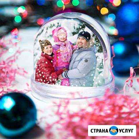 Водяной шар с фото и снегом Сыктывкар