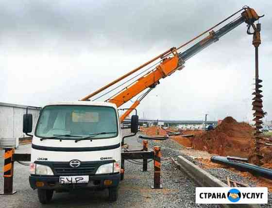 Услуги ямобура. Автобуровая. Бурение свай Пушкин