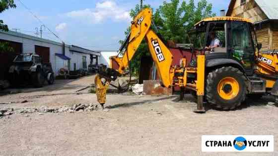 Аренда экскаватора погрузчика jcb с гидромолотом Москва