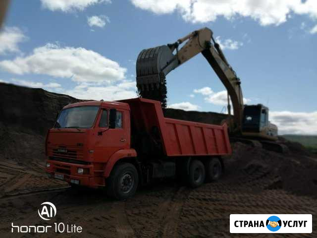 Грави, Песок, Самосвал 12 кубов. Доставка Октябрьский - изображение 1