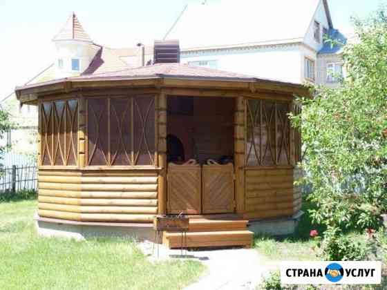 Деревянные беседки, веранды, душевые кабины, туале Засечное