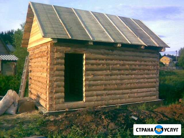 Деревянные срубы домов и бань из зимнего леса Коломна - изображение 1