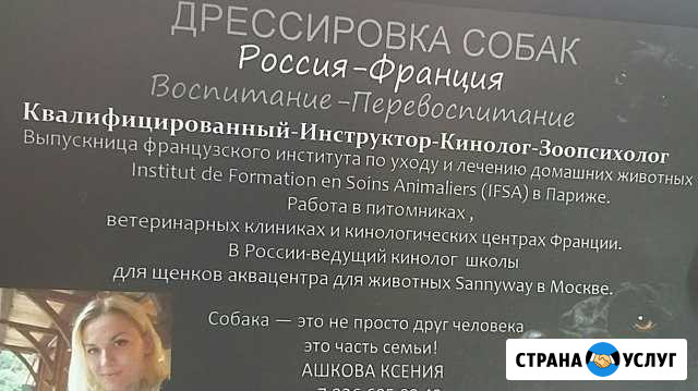 Кинолог Дрессировка Собак Зоопсихолог Москва - изображение 1