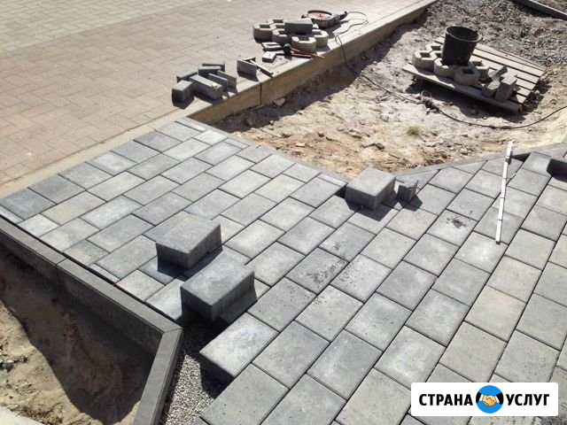 Тротуарная плитка, поребрики Укладка Таганрог - изображение 1