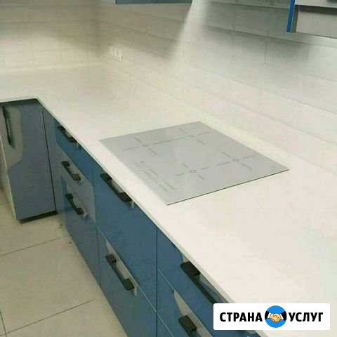 Столешница из искусственного камня на кухню. Креди Омск - изображение 1
