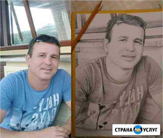 Рамка в подарок. Портрет маслом и карандашом по фо Краснодар
