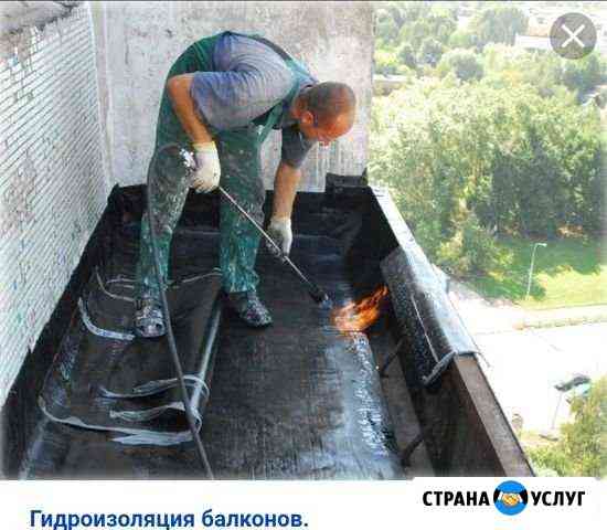 Высотные работы,гидроизоляция балконых козырьков,в Зеленогорский