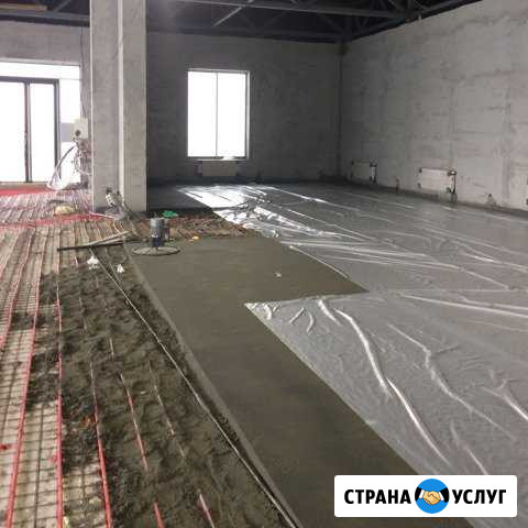 Стяжка пола(полусухая),механизированная стяжка Электросталь - изображение 1