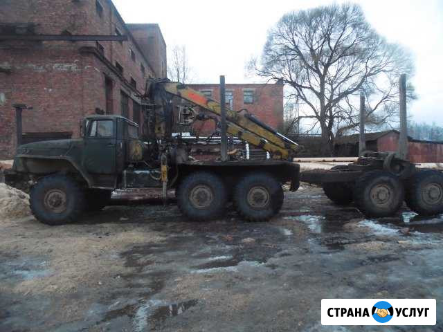 Услуги лесовоза, урал с манипулятором Тосно - изображение 1