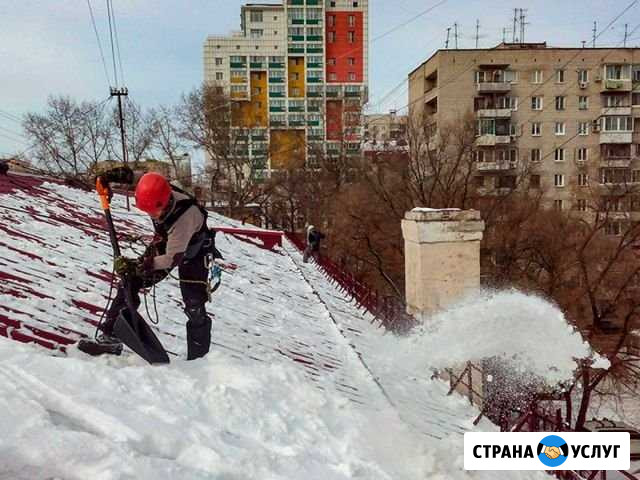 Сброс снега крыши, чистка крыши Новосибирск - изображение 1