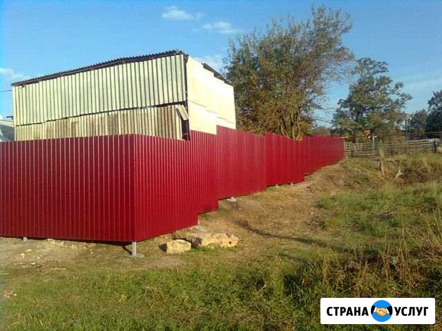 Изготовление заборов из профнастила в Таганроге Таганрог - изображение 1
