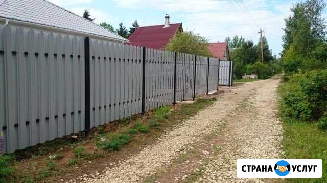 Забор. Забор из винтовых свай Выборг - изображение 1
