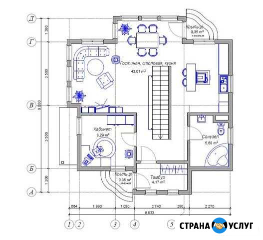 Проект дома. Проектирование по вашему эскизу Дзержинский - изображение 1