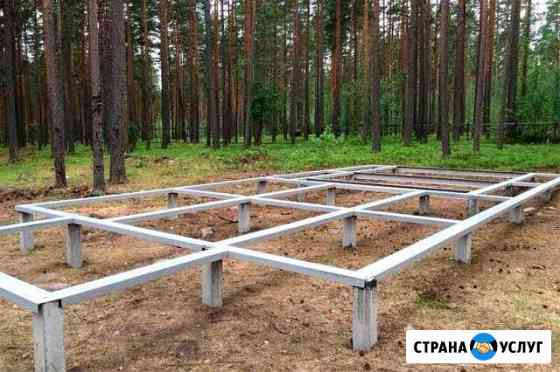 Фундамент на жб забивных железобетонных сваях ж/б Сосновый Бор