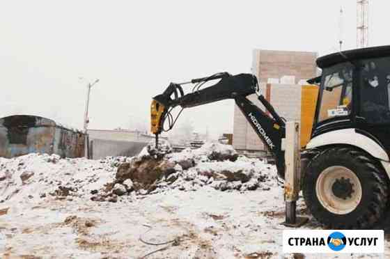 Аренда экскаватор погрузчика с гидромолотом Казань