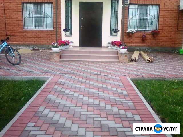 Благоустройство двора тротуарной плиткой Таганрог - изображение 1