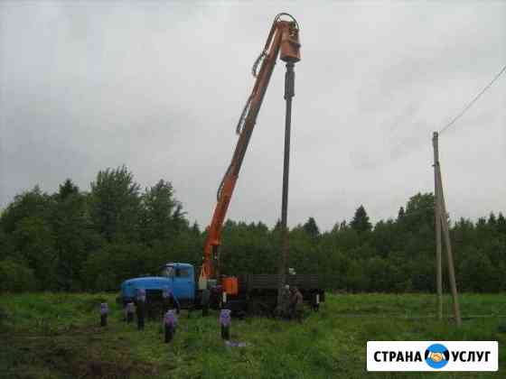 Монтаж больших винтовых свай установкой убм-85 Самара