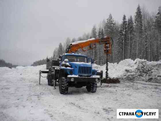 Монтаж больших винтовых свай установкой убм-85 Рязань
