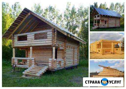 Изготовление, сборка срубов, фундаменты, кровля Псков