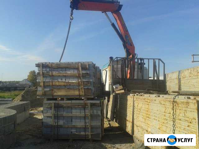 Услуги манипулятора кран-6,5т.борт15тонн.длина6.5м Тюмень - изображение 1