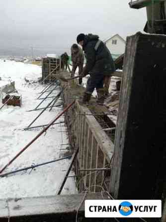 Фундамент зимой, под ключ ангары боксы Красноярск