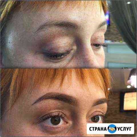 Коррекция (тридинг) бровей (биотатуаж хной) Москва