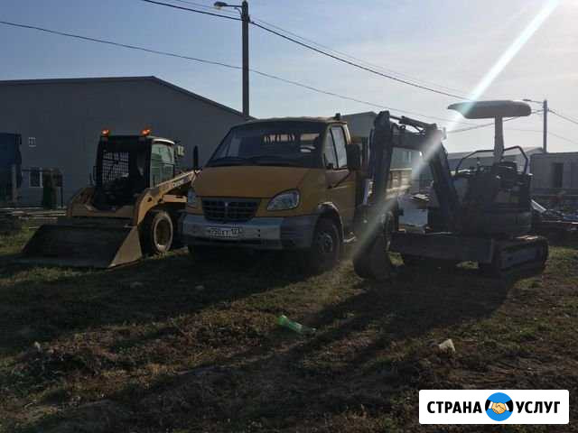 Миниэкскаватор, бобкет земельные работы грузоперев Краснодар - изображение 1