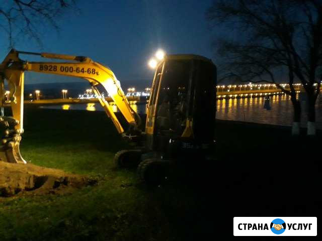 Миниэкскаватор Экскаватор Копаем траншеи Шали - изображение 1