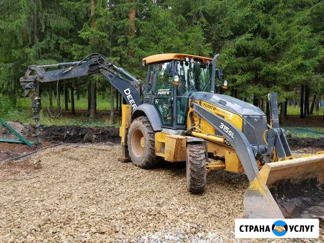 Услуги экскаватора-погрузчика,гидромолот,ямобур Лениногорск - изображение 1