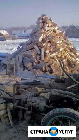 Дрова колотые, песок, пгс, щебень Завьялово - изображение 1