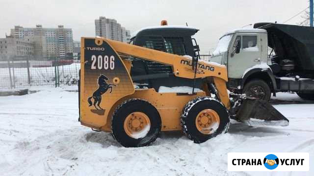 Услуги фронтального погрузчика бобкэт уборка снега Иркутск - изображение 1