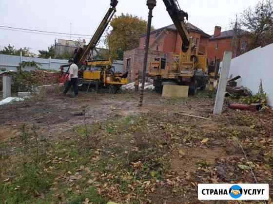 Забивание железо-бетонных свай мини коперной устан Ростов-на-Дону