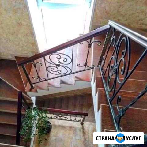 Лестничное ограждение из ковки Бор - изображение 1