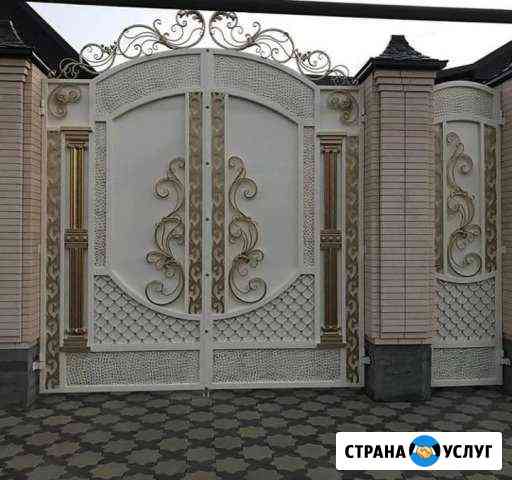 Ворота художественная ковка,навесы,перила, ограды Грозный