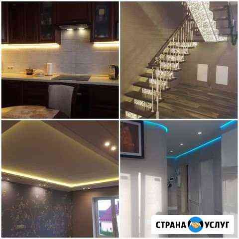 Монтаж светодиодной LED подсветки под ключ Москва