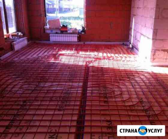 Тёплые полы, монтаж системы отопления, установка Сочи