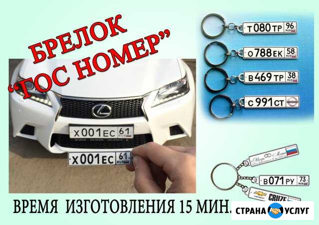 Брелки с гост номером автомобиля Гайдук - изображение 1