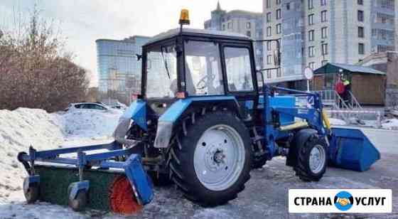 Аренда щётки мтз, аренда трактора мтз со щёткой Санкт-Петербург