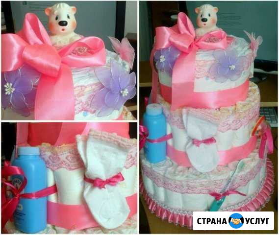 Изготовлю торт из подгузников Салават - изображение 1