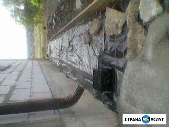 Отвод дождевой воды от дома Ливневки отмостка Тихорецк