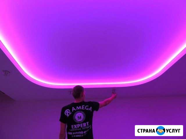 Натяжной потолок со светодиодной подсветкой Горно-Алтайск - изображение 1