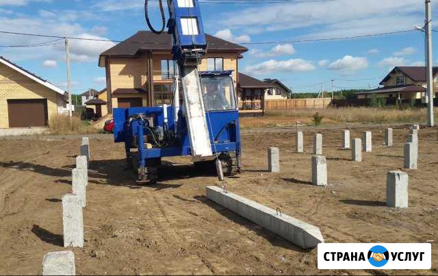 Забивка жб свай.Свайные работы.Сваи Фундамент Казань - изображение 1