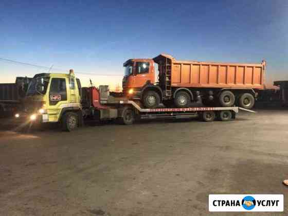 Низкорамный трал эвакуатор + лебедка 40 тонн Казань