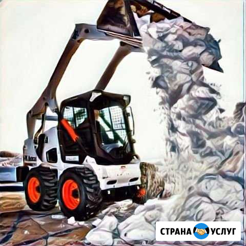 Услуги Бобкет ковш, щетка, отвал, скрепер Иркутск - изображение 1
