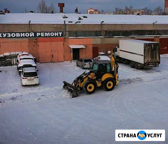 Уборка и вывоз снега. Аренда, Экскаватора погрузчи Томск - изображение 1