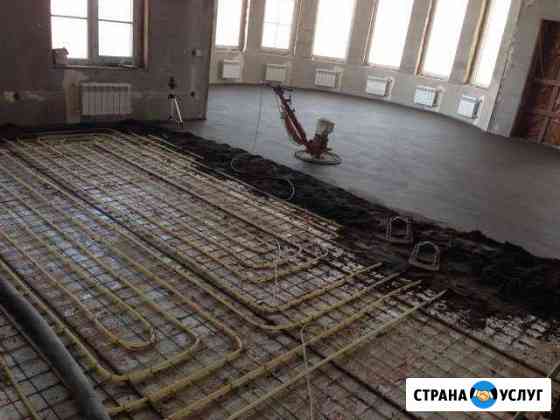 Полусухая Стяжка пола с фиброй. Лобня Лобня