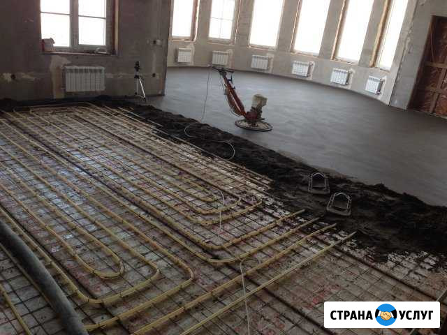 Полусухая Стяжка пола с фиброй. Лобня Лобня - изображение 1